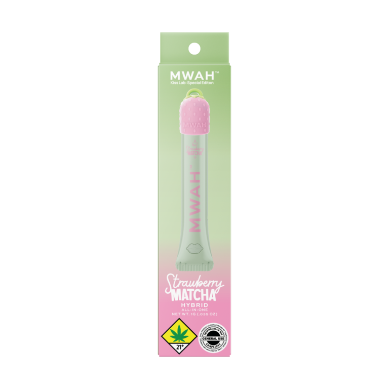 Mwah Strawberry Matcha lip gloss disposable